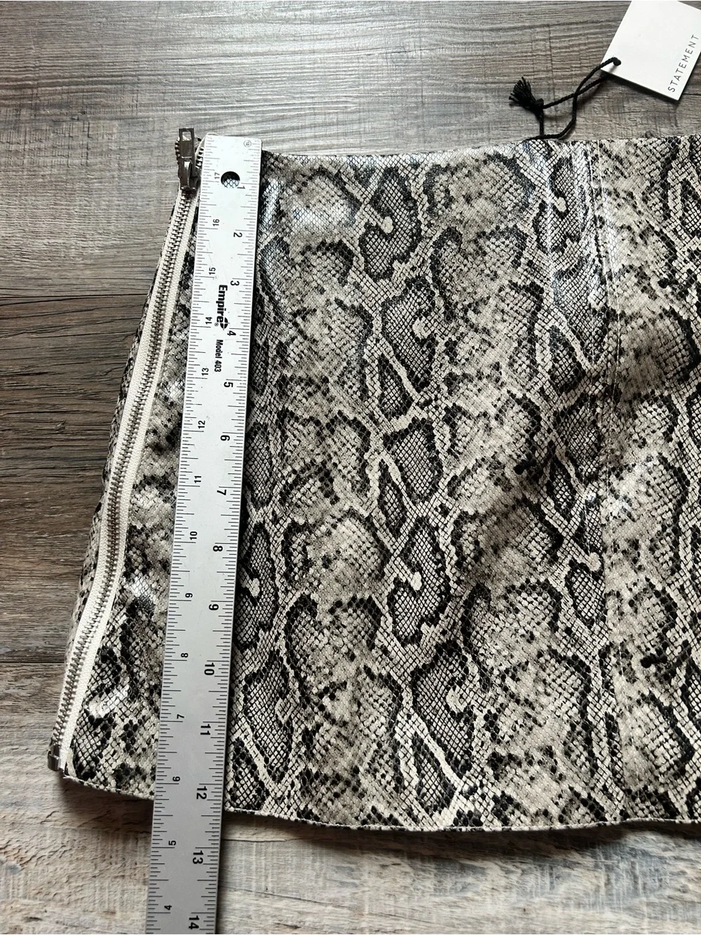 Statement Snake Print Mini Skirt in Neutral Tones